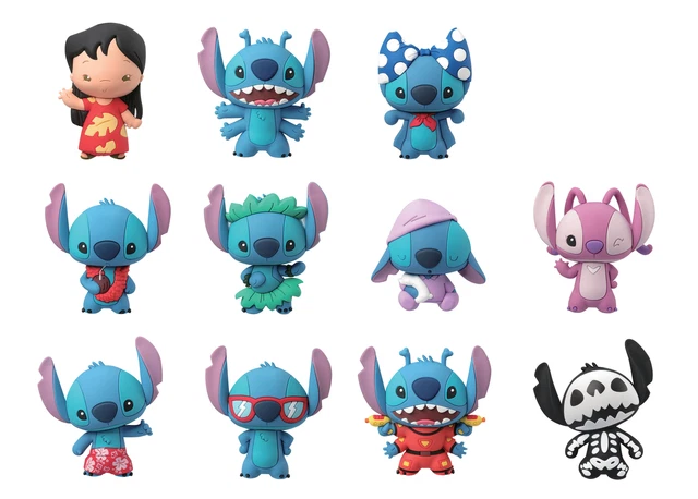 Stitch Portachiavi 3D Set Completo Di 11 Pezzi Serie 1 Disney Cinema Lilo #1