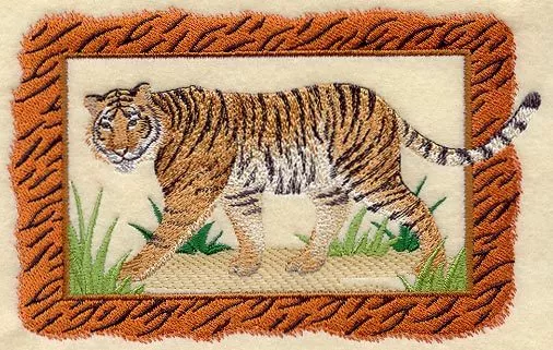 Embroidered Fleece Jacket - Bengal Tiger A4505 Sizes S - XXL