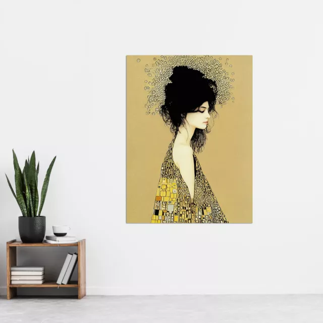 Klimt Style Woman in Multi Coloured Shawl Huge Wall Art Poster Print Giant 2