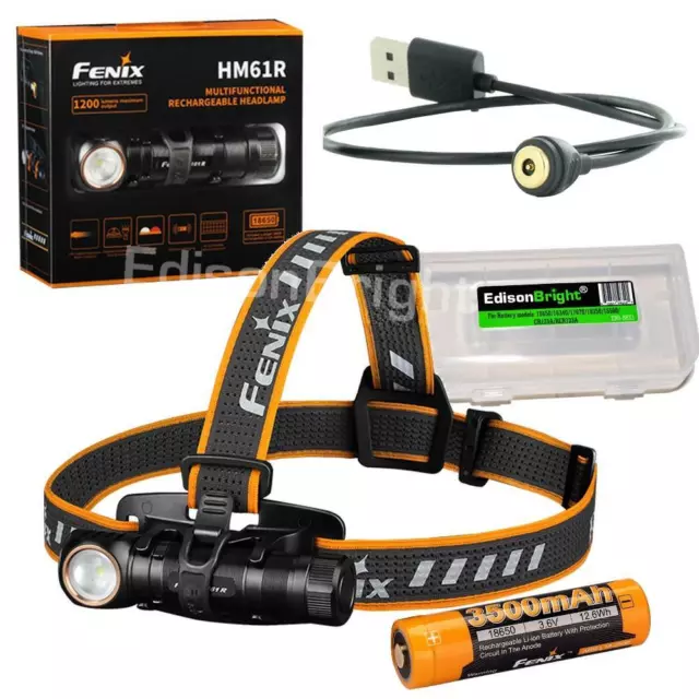 Fenix HM61R 1200 Lumen rechargeable LED Headlamp/flashlight with 3500mAh battery
