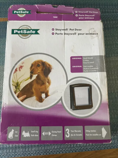 Petsafe Staywell Pet Door Original 2 Way Cat / Dog Flap Small Brown