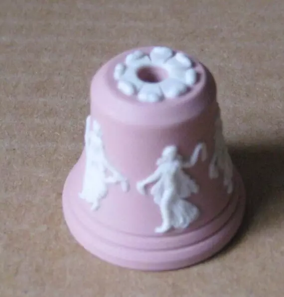 Wedgwood Pink Jasperware Light Cord Pull Dancing Hours Floral Girl  RARE