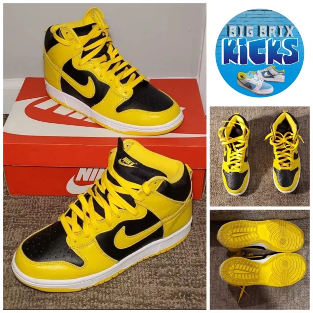 Nike Dunk Hi SP Iowa 2020 Black Yellow Varsity Maize Sneaker CZ8149002 Size 8.5