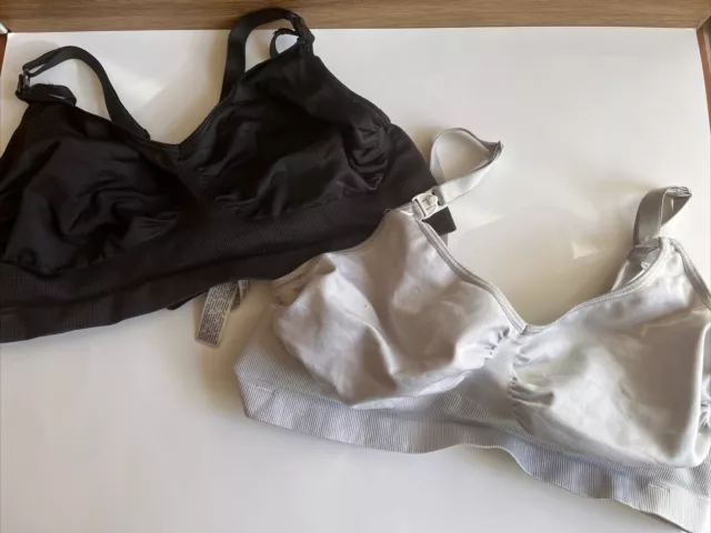 Medela Schwangerschafts- & Still-BH Still-Bustier Gr. XL 2 Stück Schwarz & Weiß