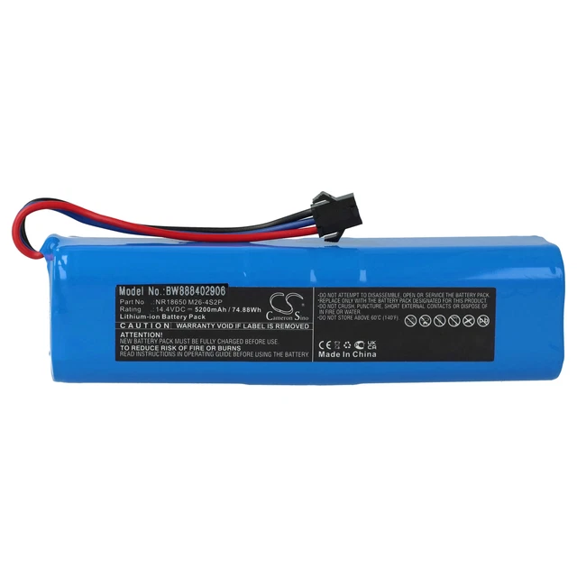 Bluebot Xtreme Ersatzakku ANTIEE Ersatzakku Für Bluebot Xtreme: 6700mAh, 14.4V, Lithium-Polymer – Passt Für Modelle BPK-VCBB1XTEN, BPK-VCBB1XTE, BPK-VCBB1XTEIC 6700mAh 14.4V Lithium