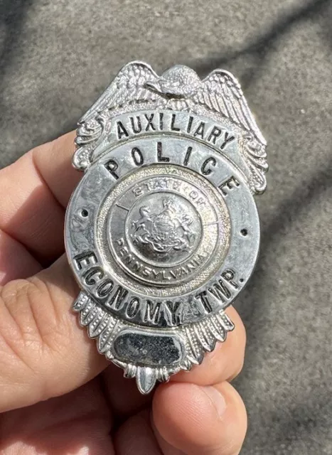 Obsolete Vintage Economy PA Township Auxiliary Police Badge Pennsylvania