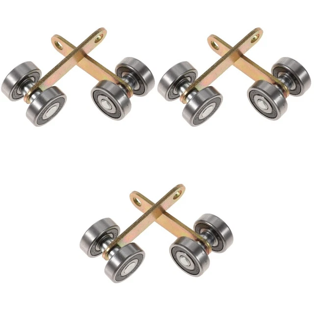 6 pcs Practical Window Accessories 2 Wheel barn door rollers Assembly