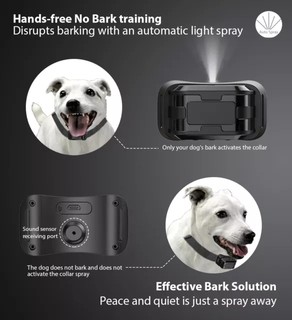 B470 Citronella Spray Barking Dog Collar IPX6 Waterproof Sm Med to X-Large Dogs 3