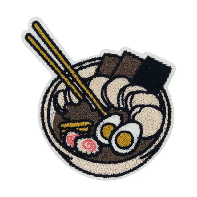 Asiatische Food Bowl Patch zum Aufbügeln | Japan Aufnäher, Sushi Tofu Bügelbild