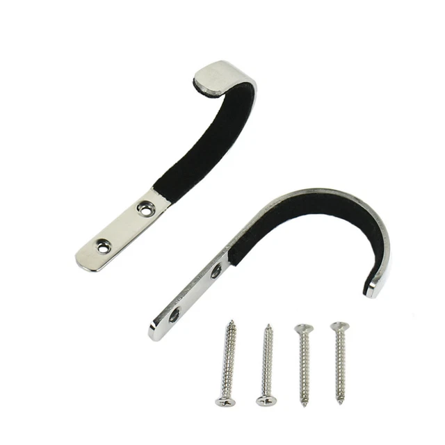 2 PCS/Set Rack Wall Mount 1 Wall Mounted Hooks Hanger Hooks Stainless Steel 5