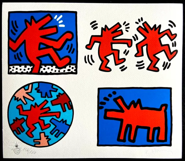 Keith Haring Lithographie 180ex Jean-Michel Basquiat - Jeff Koons ]