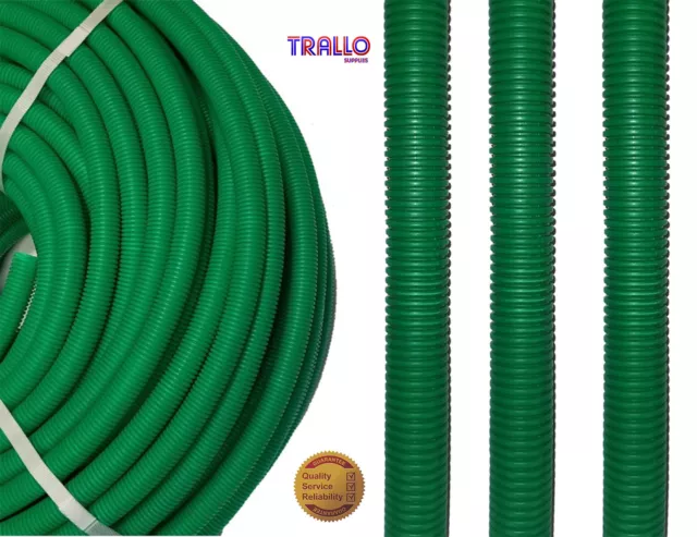 Quality Green 20mm, 25mm & 32mm Flexible Conduit - LSOH - Non Split & Split