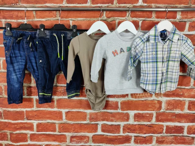 BUNDLE BAMBINO ETÀ 6-9 MESI NEXT GAP ecc JEANS PANTALONI MAGLIONE CAMICIA TOP 74CM