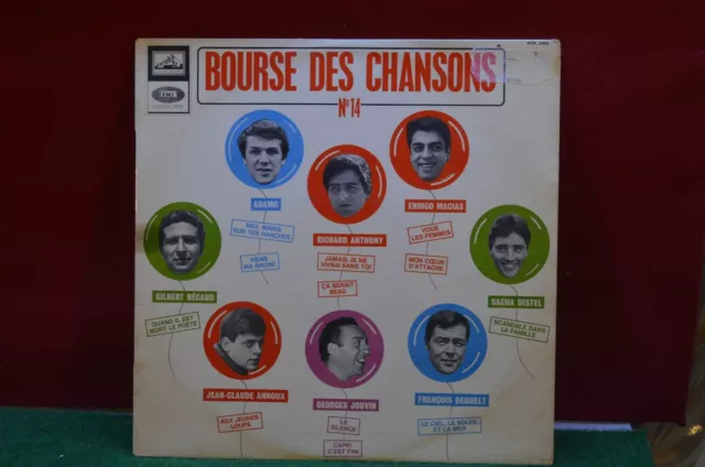 Ancien Disque Vinyle 33 T Bourse Des Chansons Hit Parade Succes