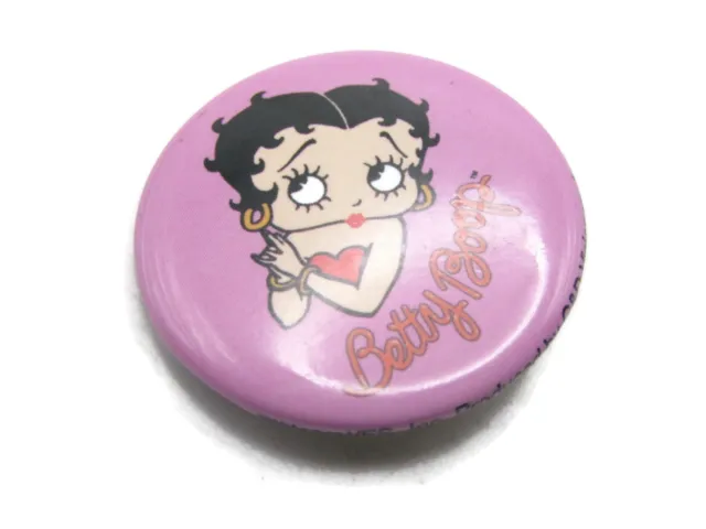 Betty Boop Button Pink Background