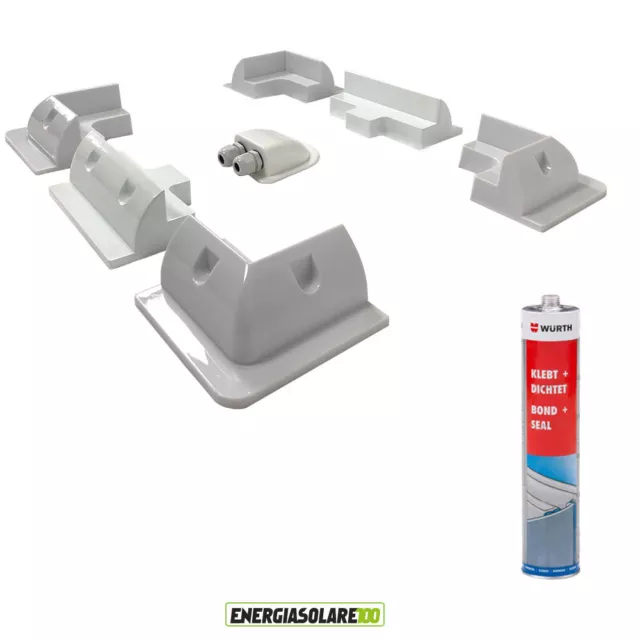 Kit de estructura de soporte Camper con Angular, Soporte recto, Fairlead y Pegam