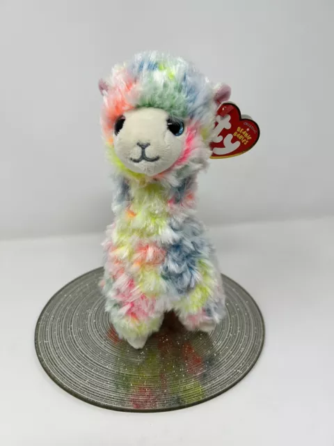 Ty Beanie Babies 8" Llama Lola Rainbow Stuffed Animal Plush Toy 2020 Brand New