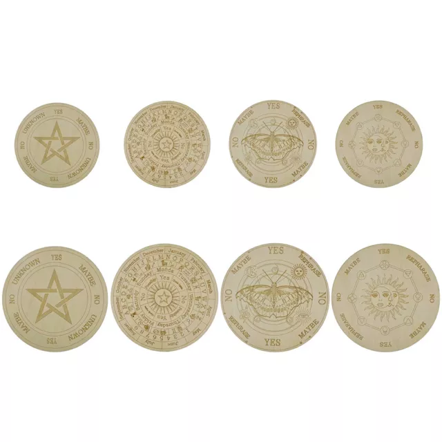 LF# Wooden Divination Pendulum Board Moon Star Energy Plate Healing Meditation B