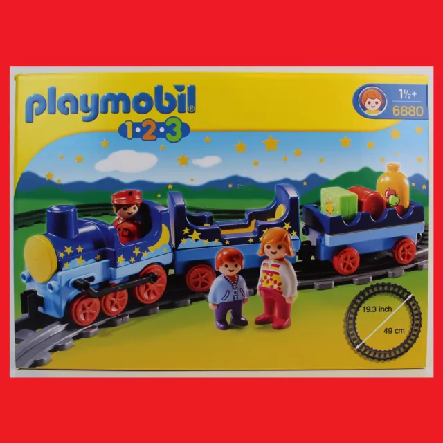 Playmobil 6880 Sternchenbahn mit Schienenkreis Zug Eisenbahn 1.2.3 123 1-2-3 NEU