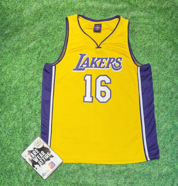Vintage NBA Los Angeles Lakers Pau Gasol #16 Jersey Size Youth XL (18-20).