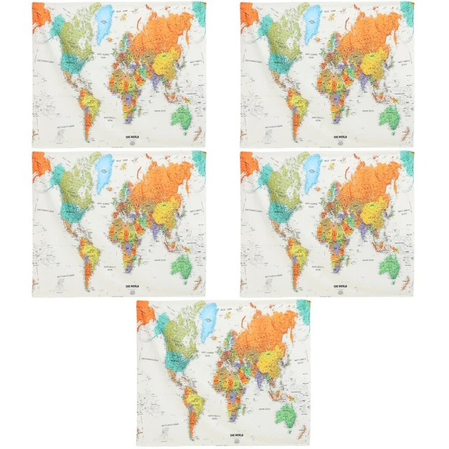 wall hanging map tapestry 5x Colorfast Creative Ornamental World Map Mural for G