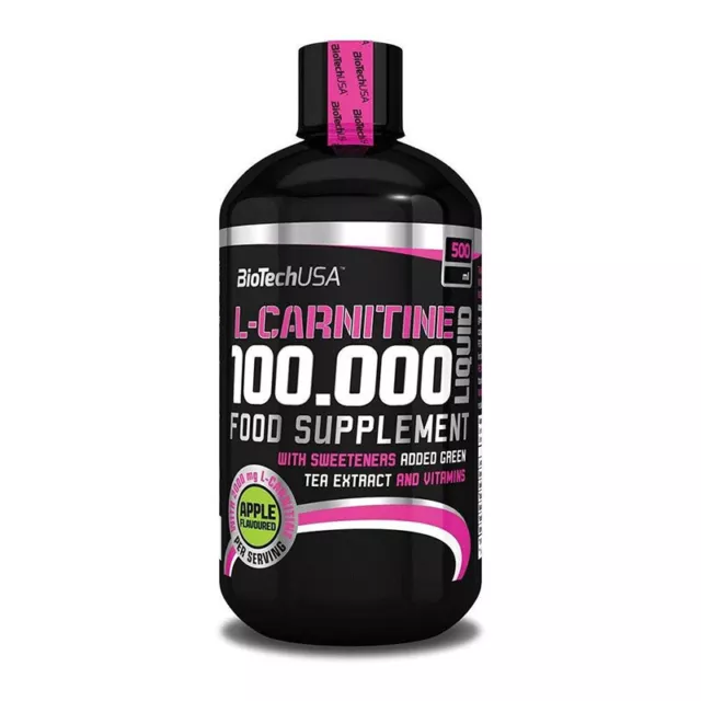 (45,80 EUR/l) Biotech USA L-Carnitine 100000 Liquid 500 ml NEU OVP