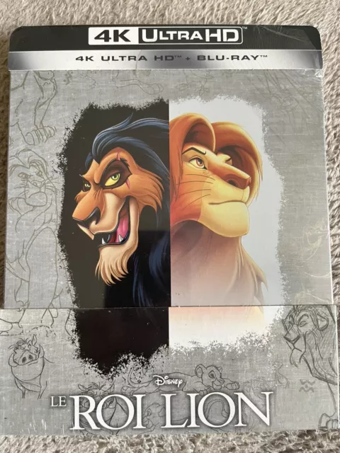 "Le Roi Lion" Blu-Ray 4K Steelbook Édition Française Neuf+ Lithographie / Sealed