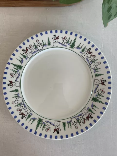 SNOWMAN by LIBBEY Dinner Plate 10.5” Holiday Winter Christmas Dinnerware