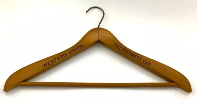 Vintage Wooden Hanger Western Union Telegraph Company 17"