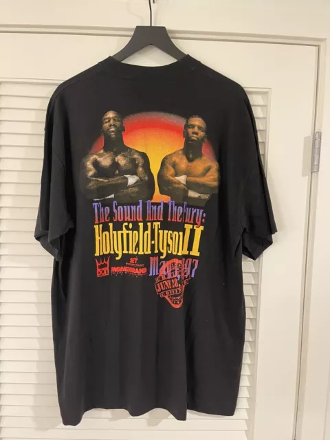 Vintage 1997 Tyson vs Holyfield II Bite Fight T Shirt Size XXL 2XL