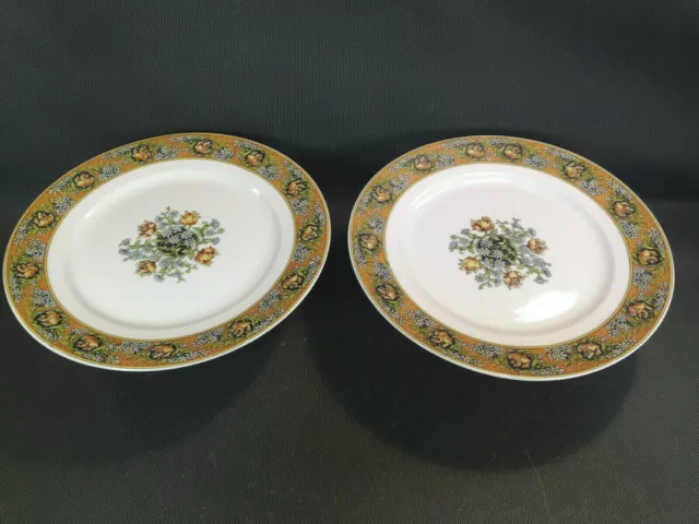 Lot de 2 plats de service en porcelaine de Limoges WG & Co France coupe à fruits 2