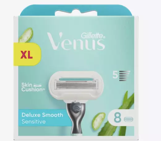 Gillette Venus  Rasierklingen, Deluxe Smooth Sensitive XL, 8St Empfindliche Haut 2