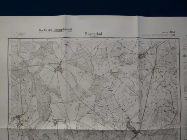 Landkarte Meßtischblatt 3154 Rosenthal in der Mark, Kreis Soldin / Neumark, 1945 2