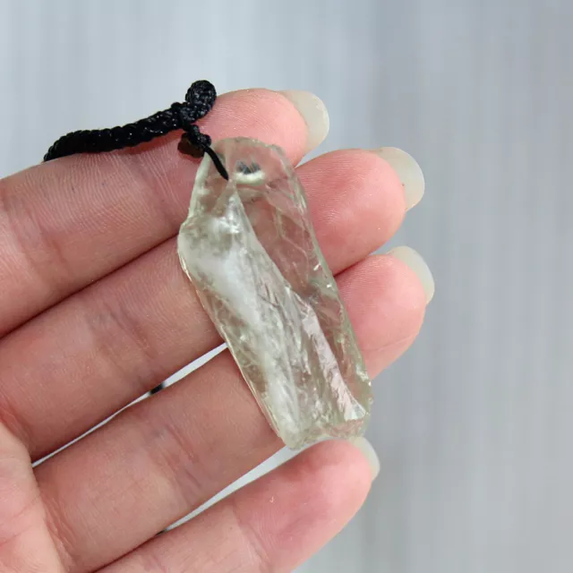 Natural Crystal Pendulum Quartz Stone Pendant Chakra Healing Gemstone Necklace