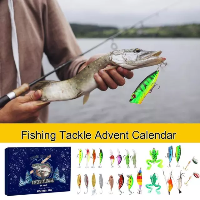 2024 FISHING CHRISTMAS Advent Calendar 24 Fishing Lures For Adul Xmas Set t  A0B2 $48.13 - PicClick AU