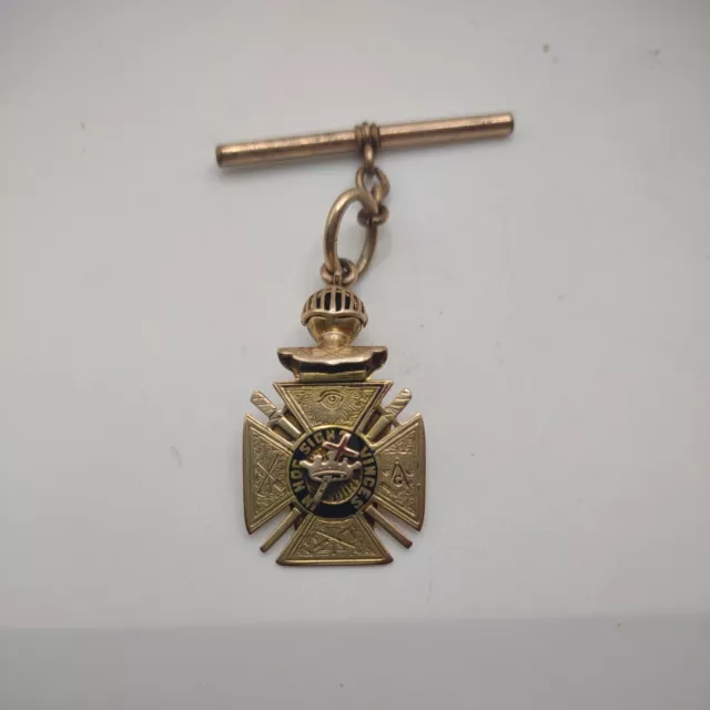 ANTIQUE 14K GOLD Knights Templar Pendant /Watchfob $500.00 - PicClick