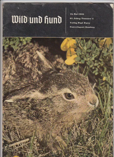 Wild und Dog n.o 4/1958 caza cazador Waidmann salvaje fotos caza publicidad Waidwerk