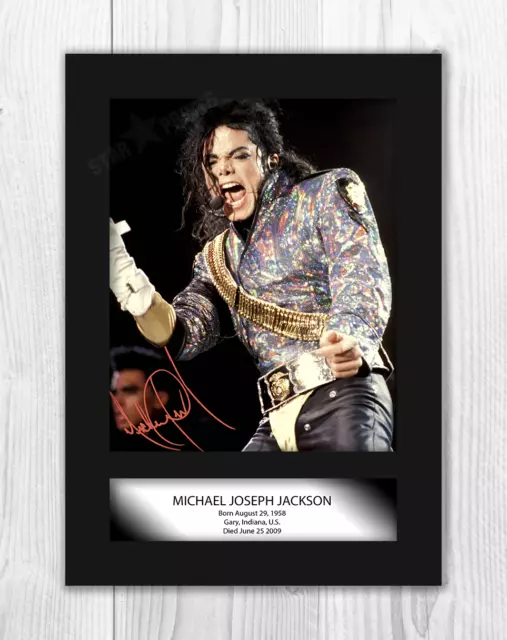Michael Jackson A4 signed mounted photograph picture poster Choice of frame