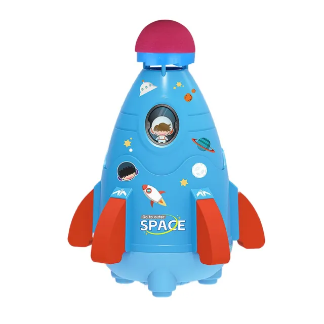 Space Rocket Sprinklers Rotating Water Powered Launcher Summer Fun Toys (Blue) 2