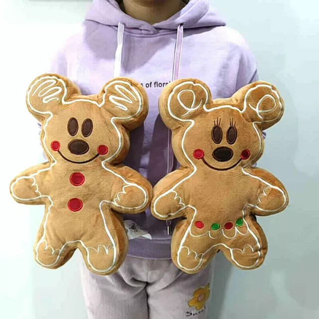 30Cm 2Pcs New Mickey Minnie Mouse Gingerbread Man Doll Kid Gift Plush Toy