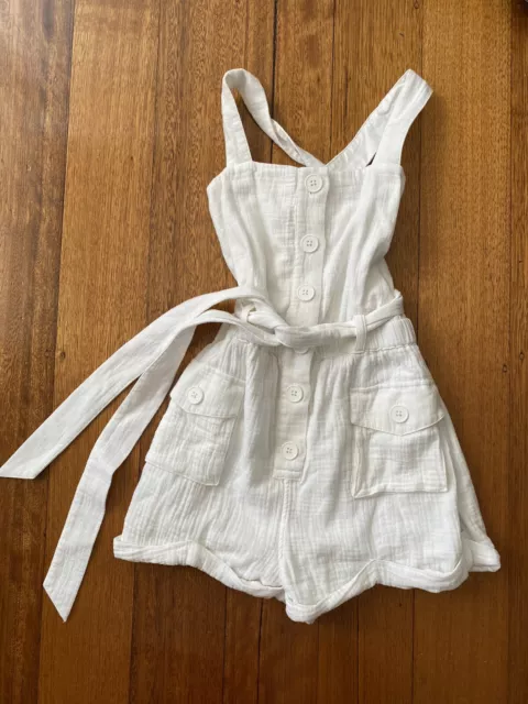 Country Road Girls White Jumpsuit (Size 10)