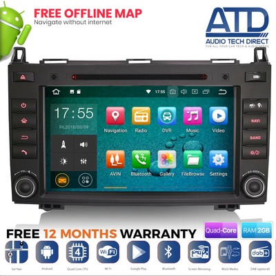 MERCEDES Viano Autoradio Alpine UTE-200BT Bluetooth Vivavoce Mechless STEREO 