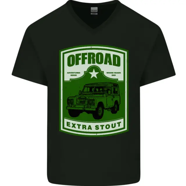 T-shirt da uomo Offroad Extra Stout 4X4 Offroading Off Road scollo a V cotone
