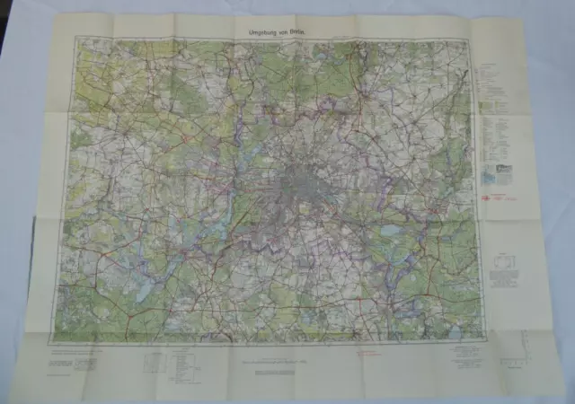 Landkarte Umgebung von Berlin, Karte des Deutschen Reiches Stand 1942