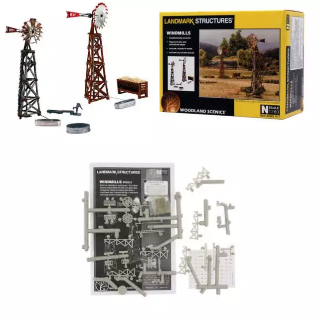 Woodland Scenics PF5213 Windmills N Scale Kit Landmark Series