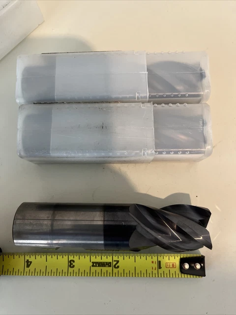 Quantity 3 - 1 INCH CARBIDE END MILL  ,4 FLUTES,