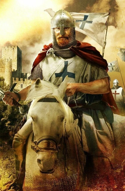 Tableau sur toile Chevalier des Templiers • Pixers® - Nous vivons pour