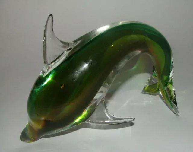 DAUPHIN EN VERRE SOUFFLE DE MURANO glass dolphin sculpture