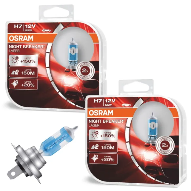 2x Duo Box OSRAM NightBreaker LASER H7 55W +150% 64210 NL HCB