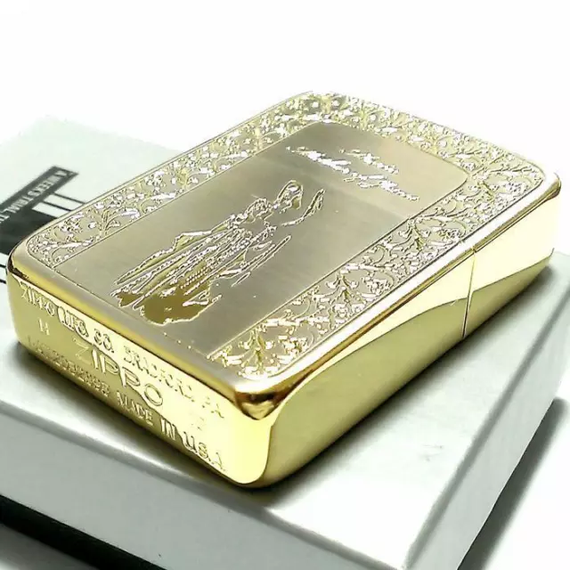 Zippo Saint Virgin Mary 1941 Reprint Replica Silver Etching Oil Lighter Japan 3